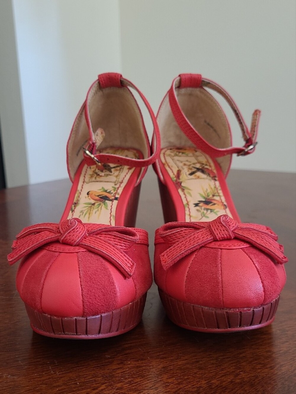 Like New, Miss L- Fire Pin-up Wedge Shoes Size 36, US 5.5-6. - Picture 11 of 15